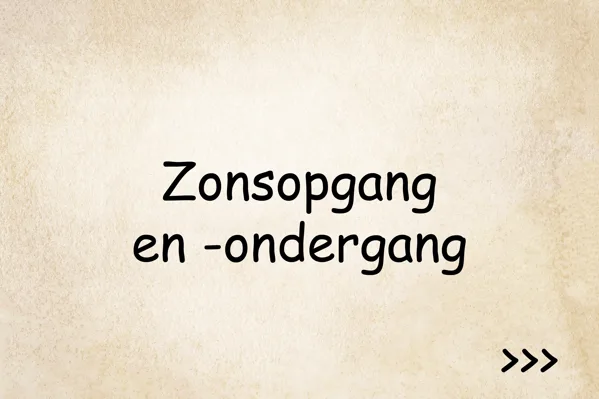Zonsopgang en -ondergang