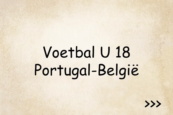 voetbal U18 Portugal-België