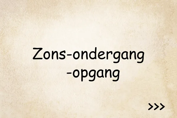 Zons-op en ondergang