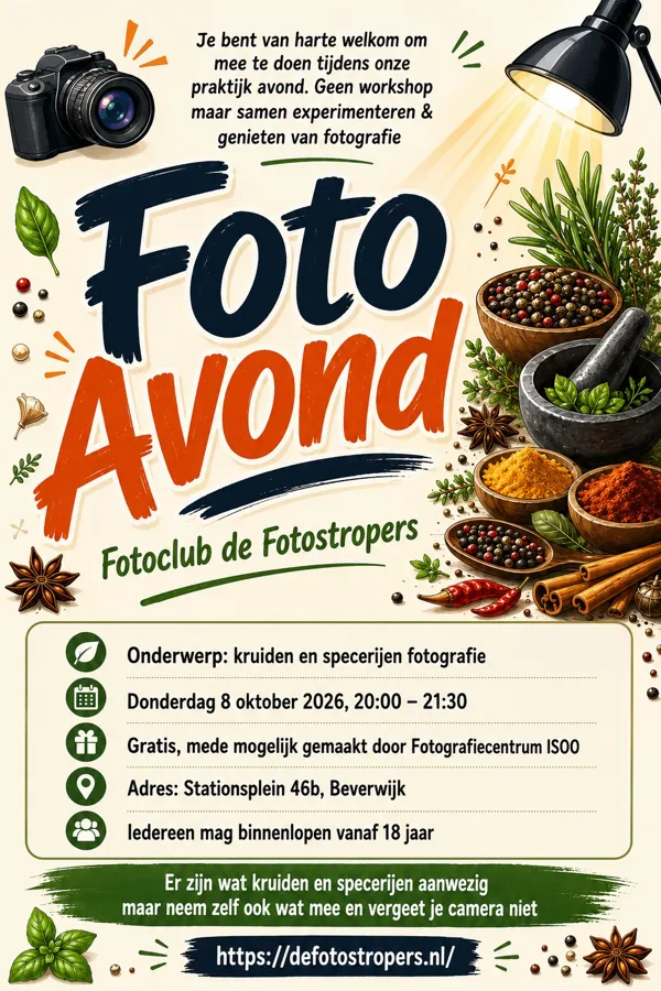 Praktijkavond Fotografie – Kruiden & Specerijen