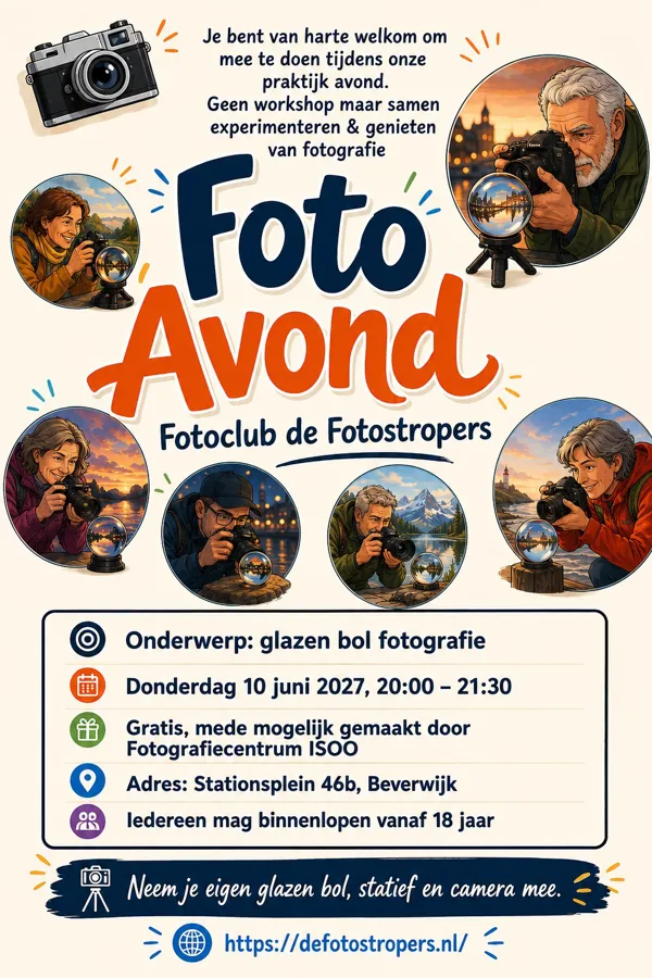 Praktijkavond Fotografie - Glazen Bol Fotografie