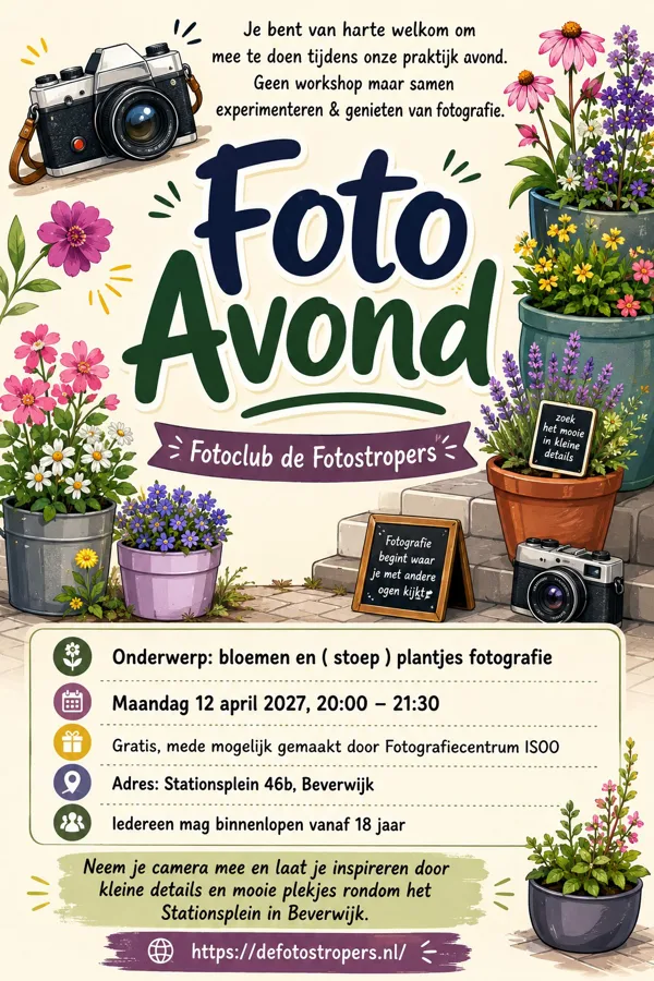 Praktijkavond fotografie - Bloemen & (Stoep)plantjes