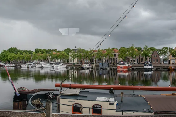 Blokzijl-gezicht vanuit het restaurant